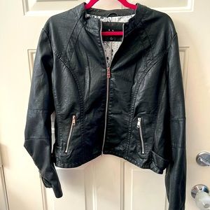 Women’s - Faux Leather Jacket - XL
